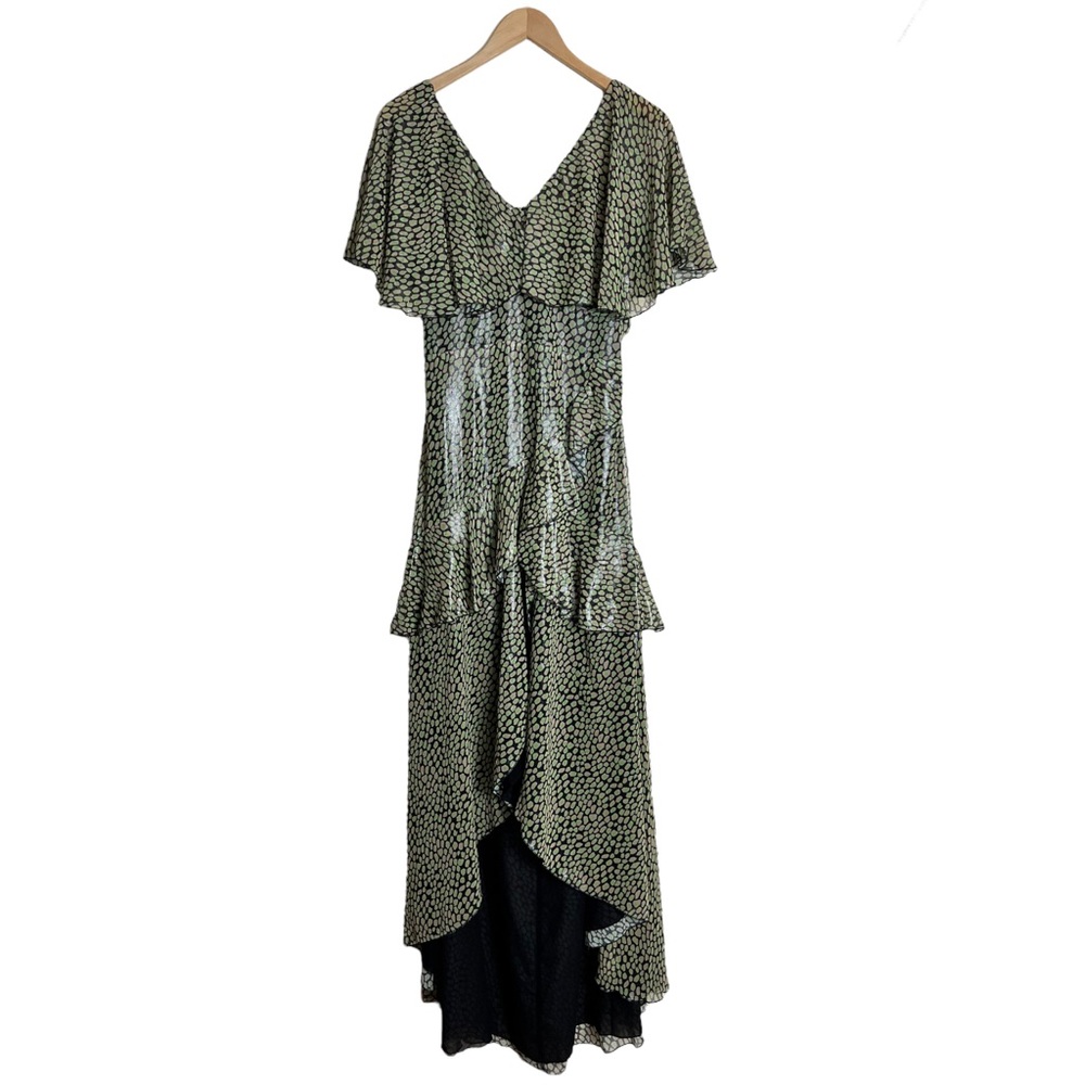 Nocturne Ruffled Long Dress Open Back Size Large - Picture 9 of 12
